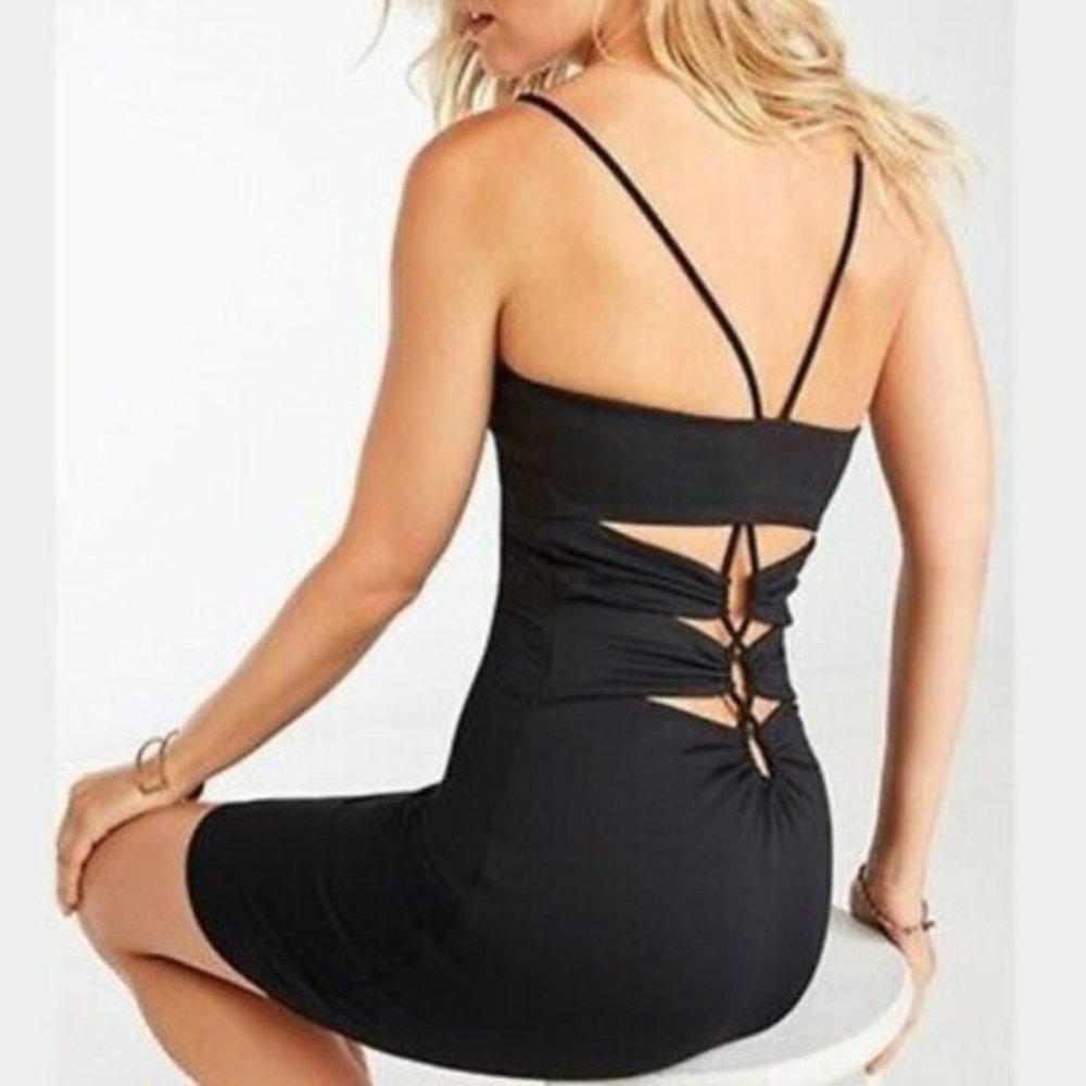 Fabletics Bailey Ruched Strappy Back Active Dress… - image 1